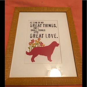 Dog print in custom frame
